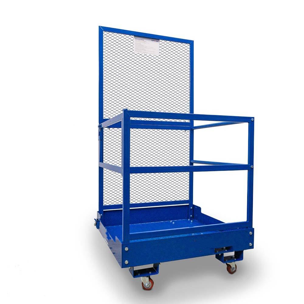 Powder Coating Folding Safety Platform Forklift Cage Cowan