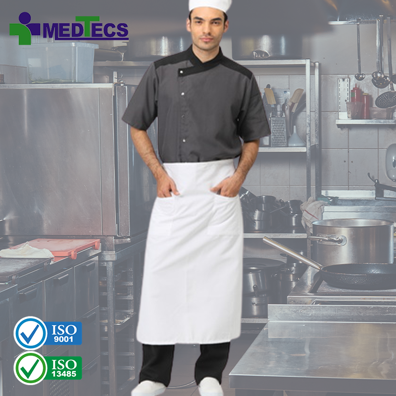 Front Pockets Korean Restaurant Kitchen Apron For Cooking Baking