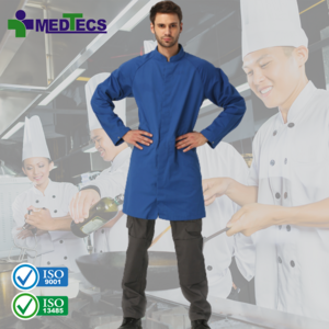 Washable Kitchen Uniform Black Butcher Coat Chef Jacket