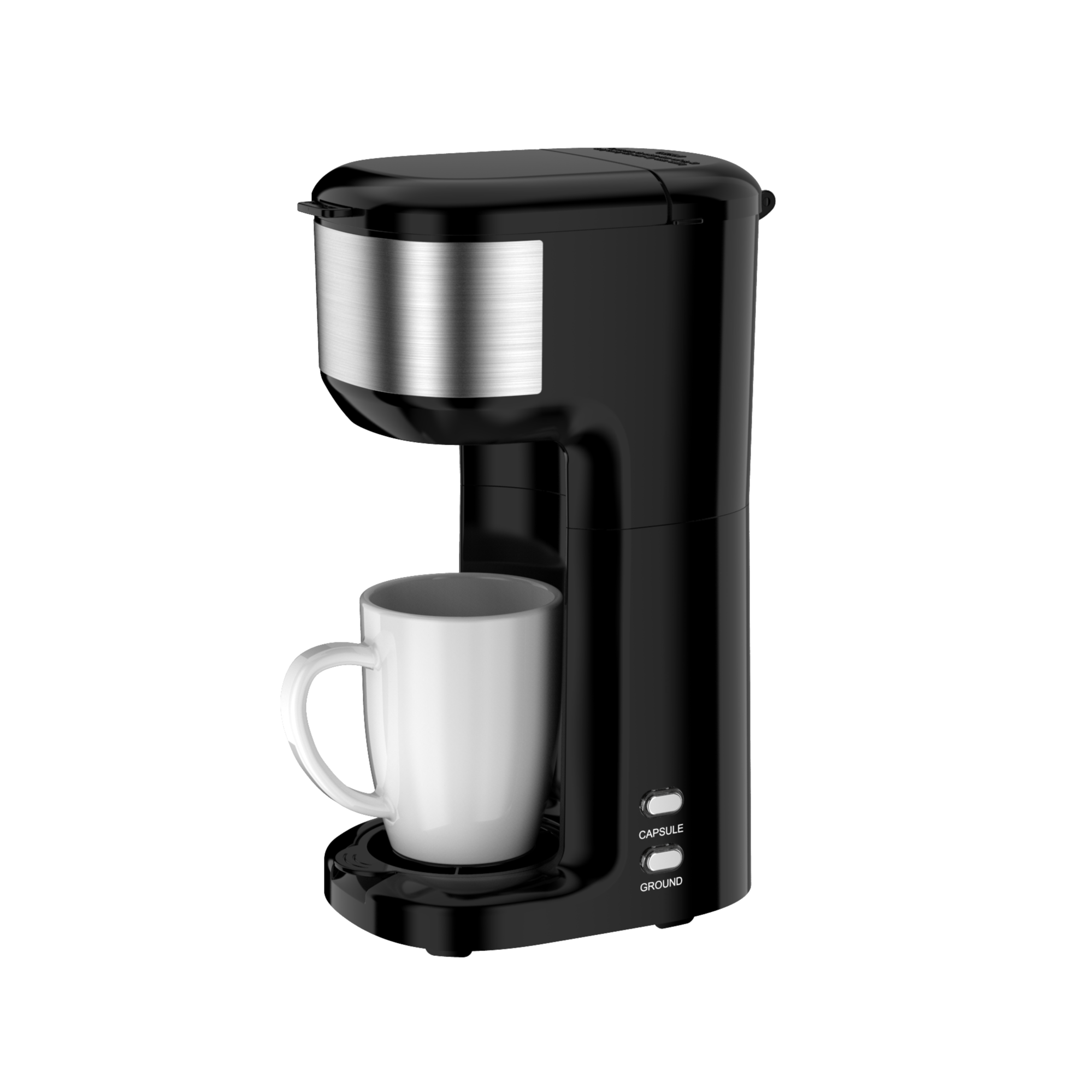 Versatile Coffee Maker with Multi-Function Brewing Auto Shut-Off and Sleek Stainless Steel Decoration