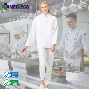 ISO9001 Manufacturer Cooking Butcher Coat Chef Jacket OEM Restaurant Uniform