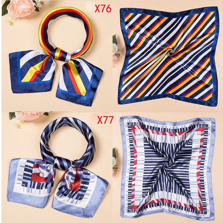 Silk scarves with antique streamers retro fashion scarf women autumn warm neck support custom