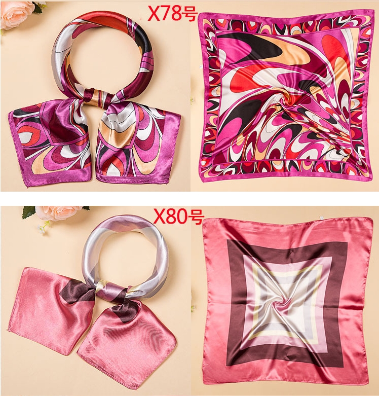 Silk scarves with antique streamers retro fashion scarf women autumn warm neck support custom