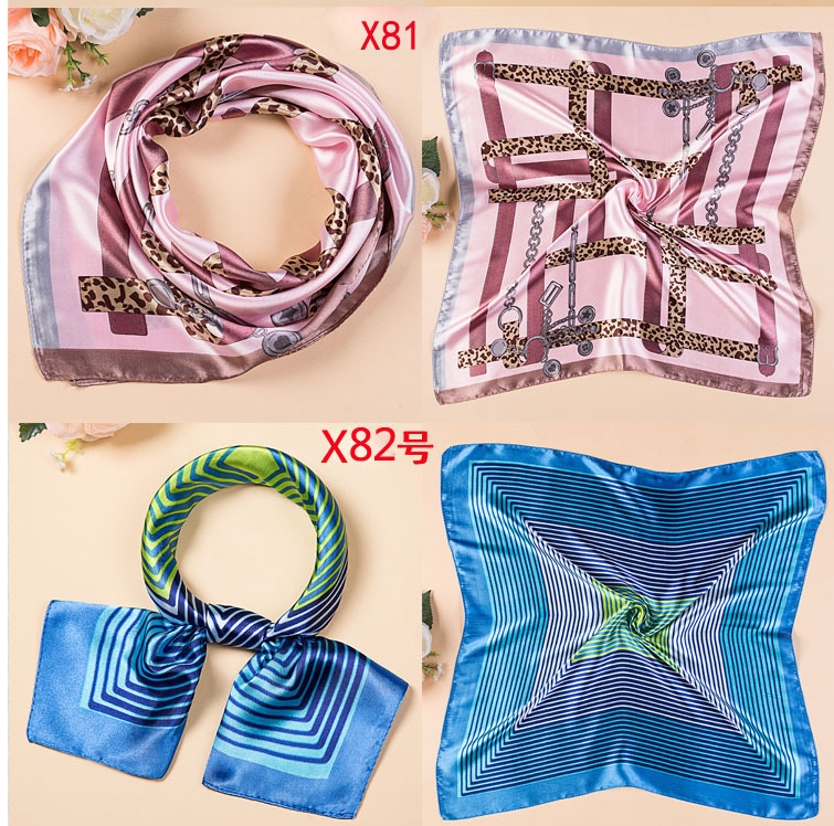 Silk scarves with antique streamers retro fashion scarf women autumn warm neck support custom