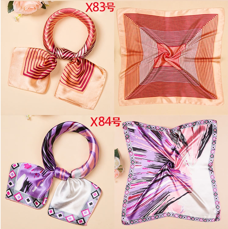 Silk scarves with antique streamers retro fashion scarf women autumn warm neck support custom