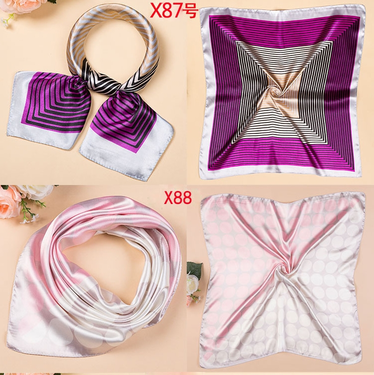 Silk scarves with antique streamers retro fashion scarf women autumn warm neck support custom