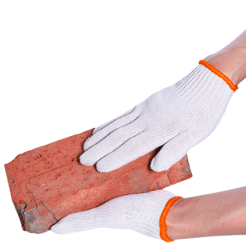 Wear resistant non-slip breathable cotton thread safety work protection gloves