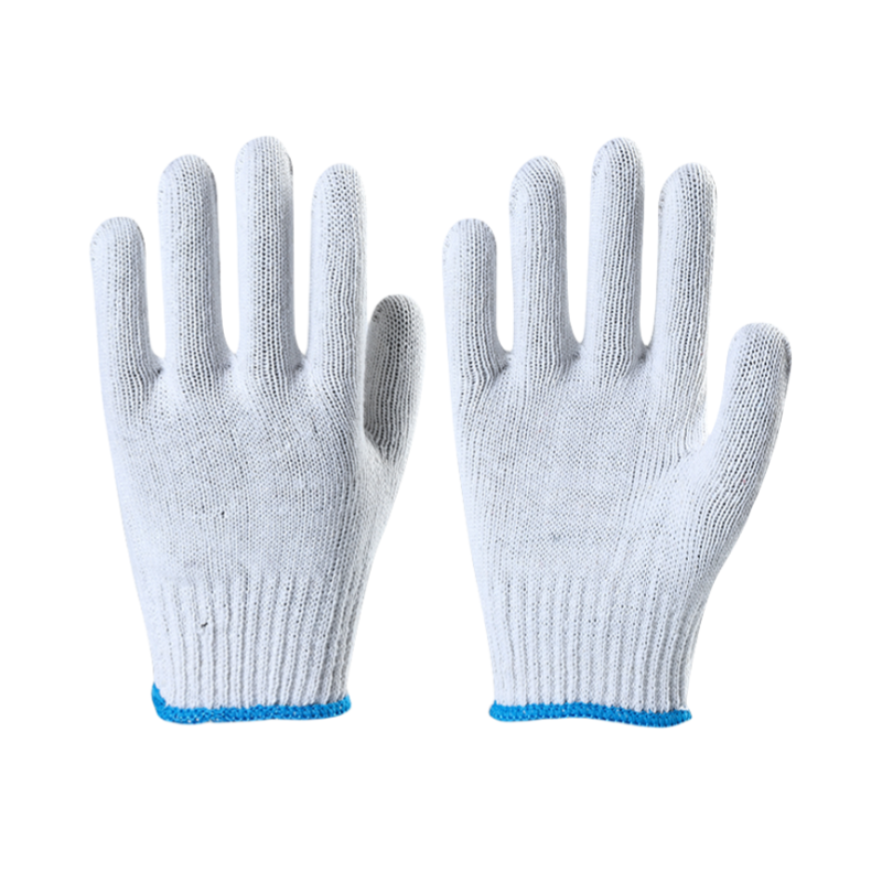 Wear resistant non-slip breathable cotton thread safety work protection gloves