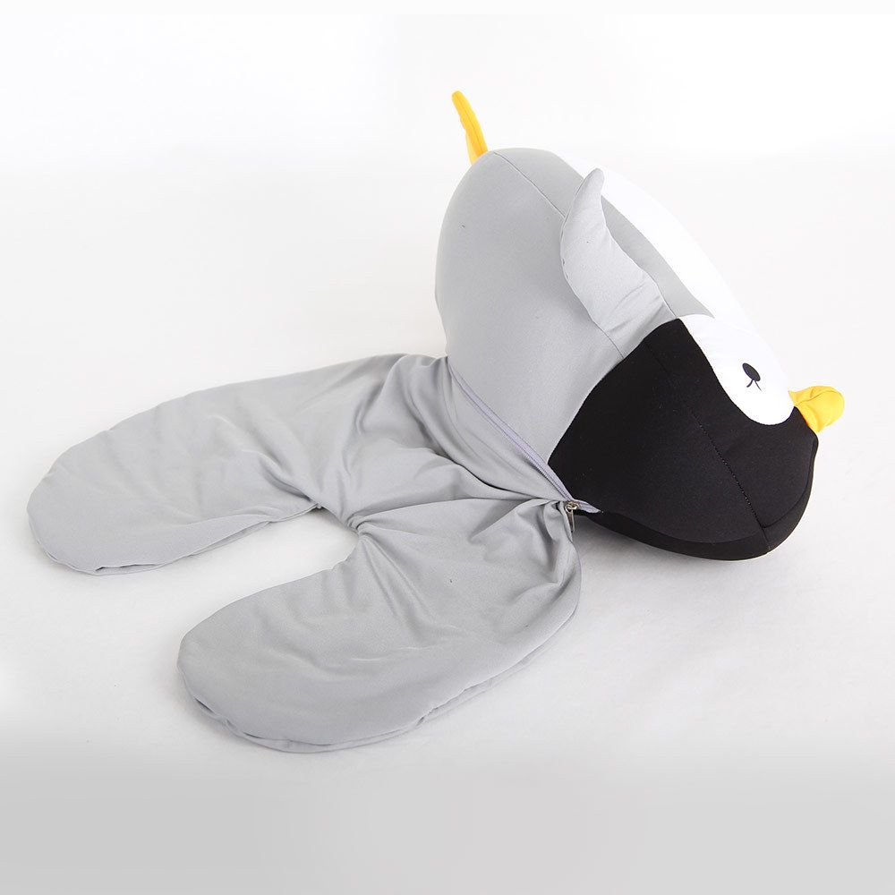 Adorable Convertible Comfort 2-in-1 Penguin Plush U-shaped Neck Pillow