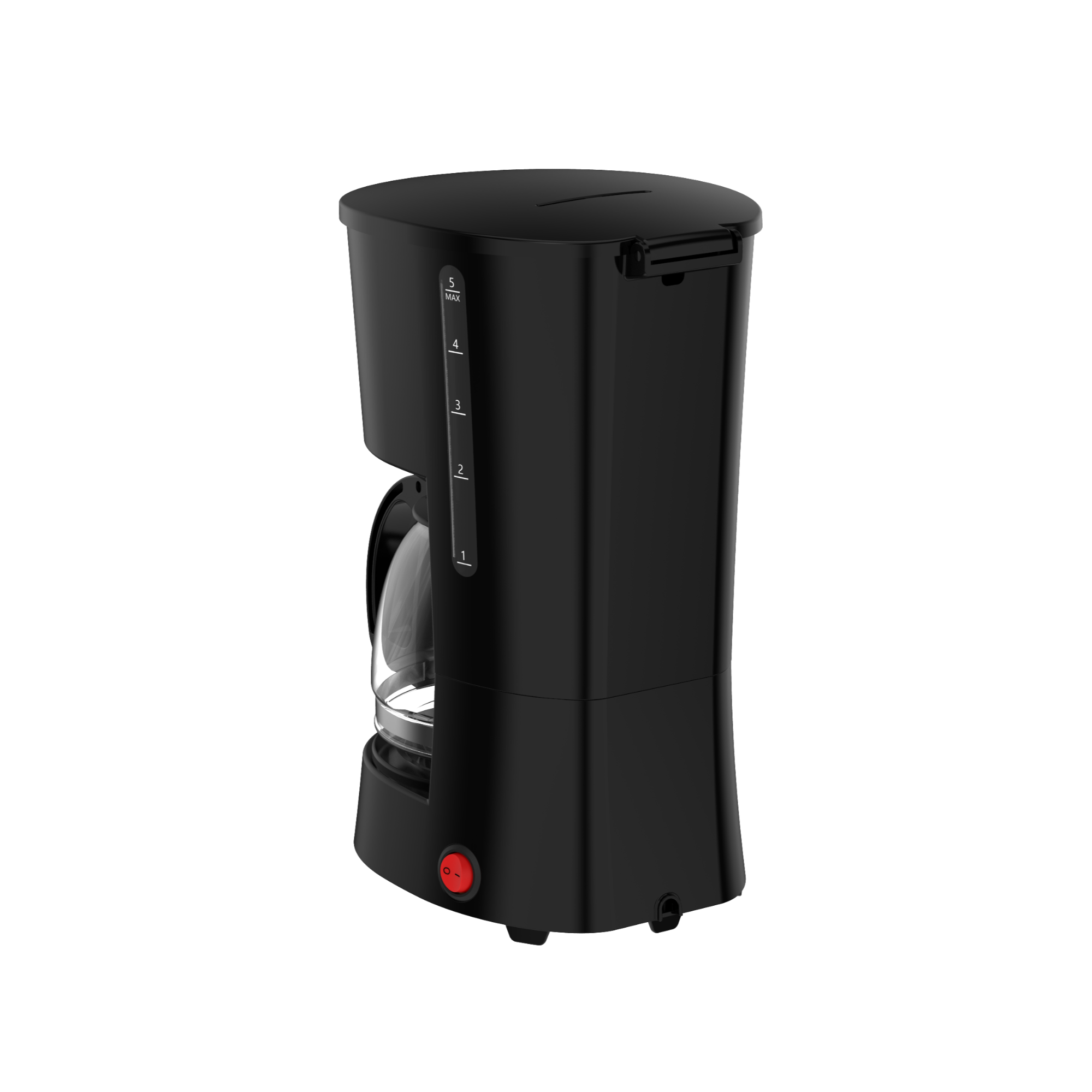 High-Efficiency Coffee Maker with Mechanical Control Stainless Steel Front and Non-Drip Valve for Compact and Convenient Brewing