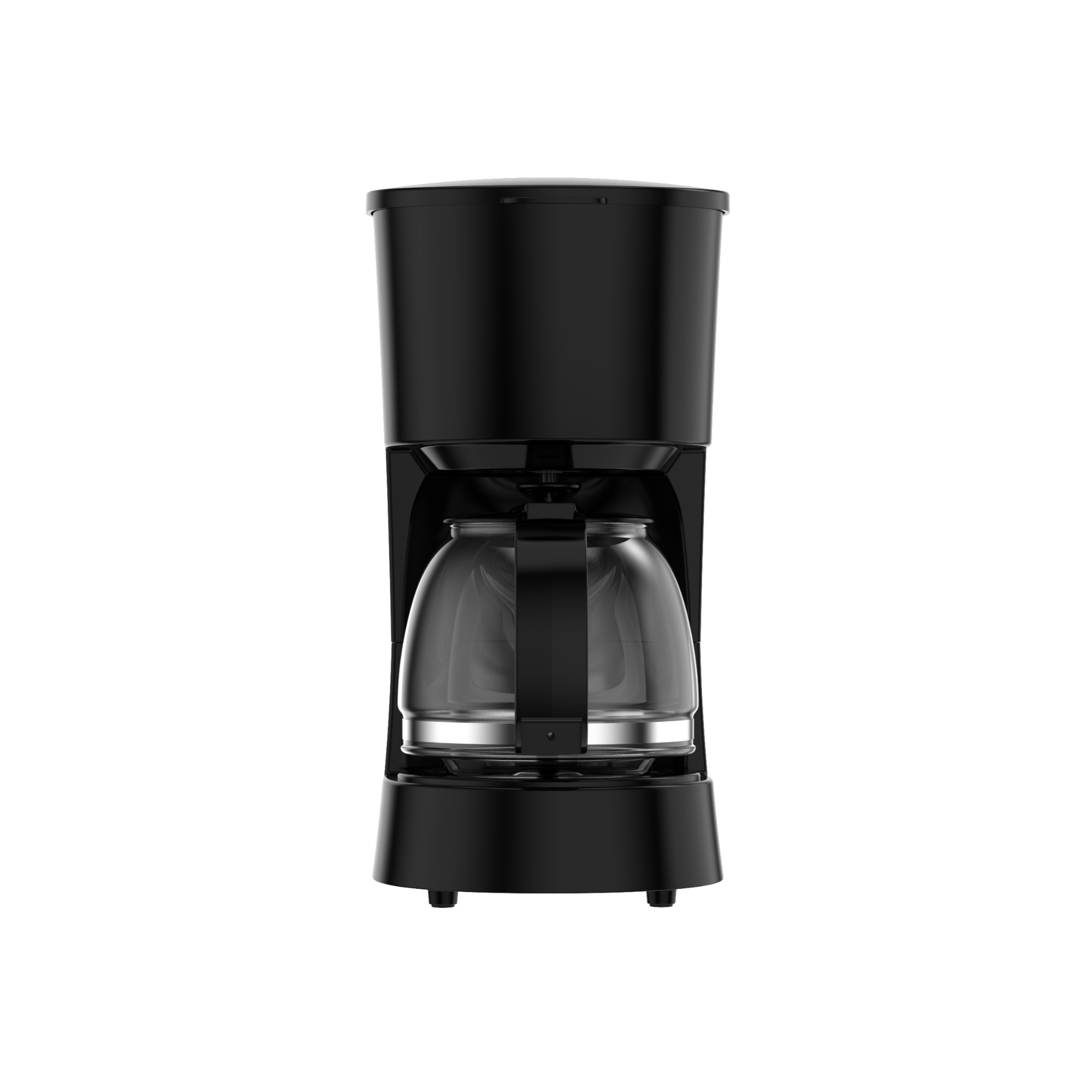 High-Efficiency Coffee Maker with Mechanical Control Stainless Steel Front and Non-Drip Valve for Compact and Convenient Brewing