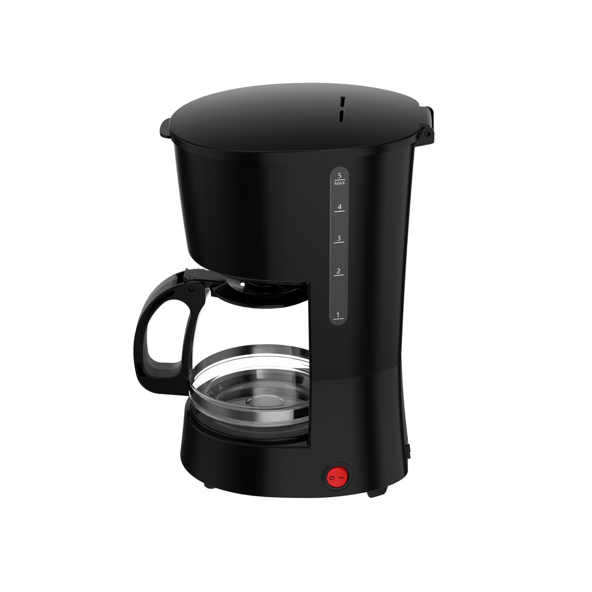 High-Efficiency Coffee Maker with Mechanical Control Stainless Steel Front and Non-Drip Valve for Compact and Convenient Brewing