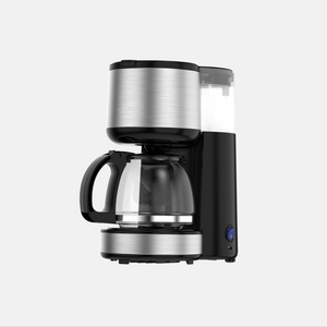 Compact Coffee Maker with Mechanical Control and Stainless Steel Accents for Convenient and Efficient Brewing