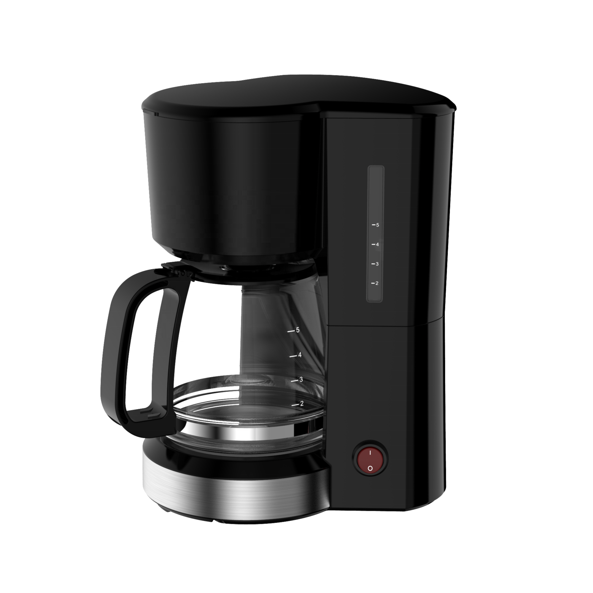 Sleek Coffee Maker with Mechanical Control and Stainless Steel Accents for Efficient Brewing