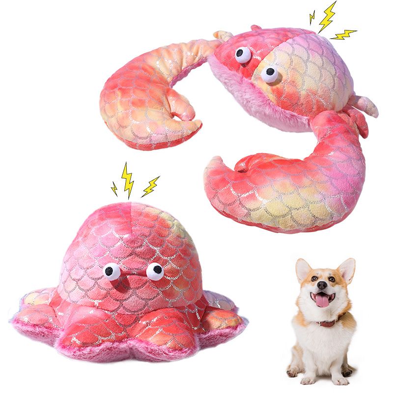 Soft Cute Safe Pet Squeaker Hotsale Stuffed Baby Kid Animal Plush Crab Toy