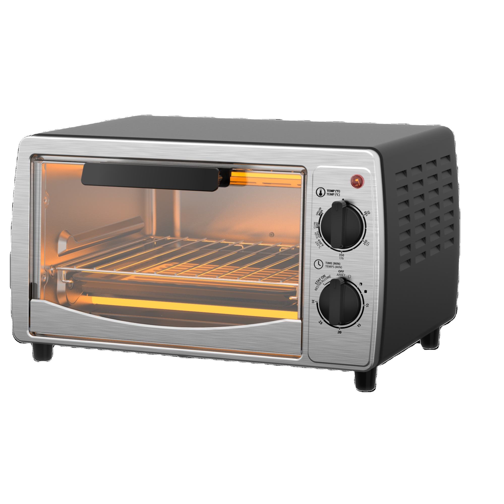 Mini Electric Oven with Adjustable Temperature and Timer for Baking and Grilling