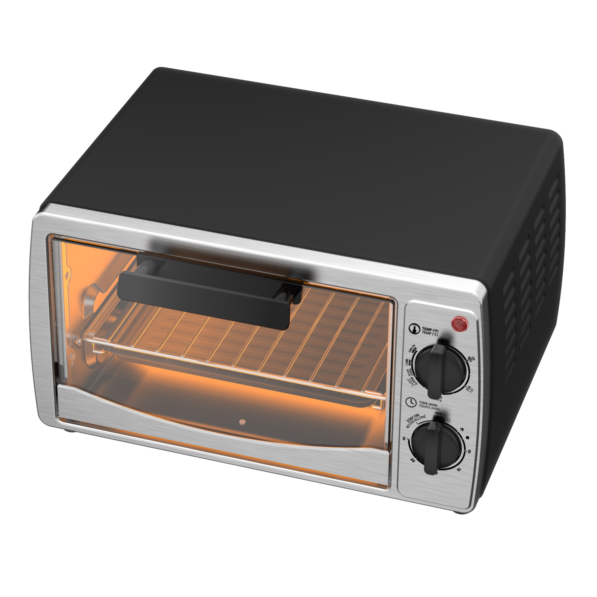 Mini Electric Oven with Adjustable Temperature and Timer for Baking and Grilling