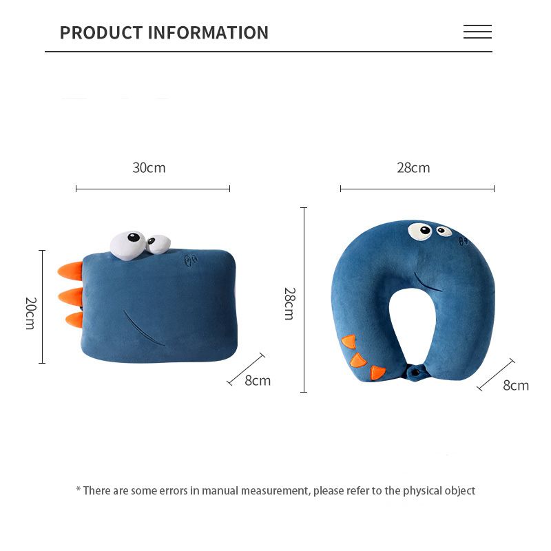 Custom Wholesale Fun Cute Car Pillow Convertible U-shaped Neck Pillows Dual-Use