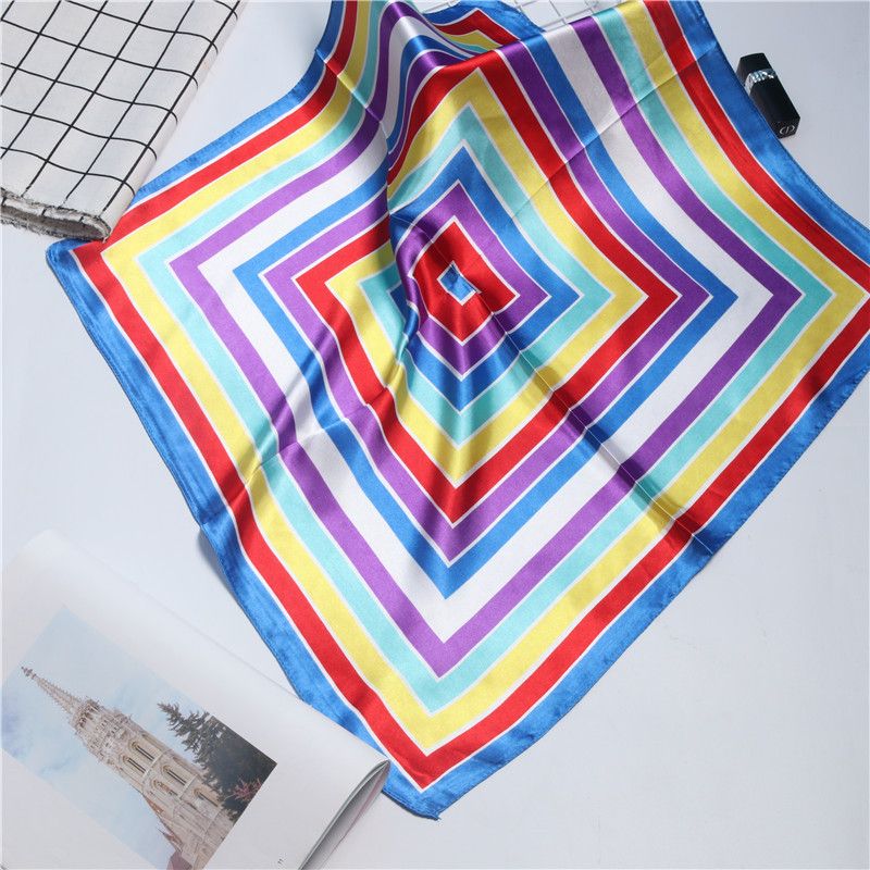 Spring and autumn imitation silk small square scarf silk scarf female all Korean version of professional stewardess welcome Scar