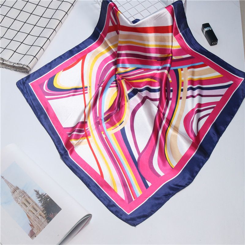 Spring and autumn imitation silk small square scarf silk scarf female all Korean version of professional stewardess welcome Scar