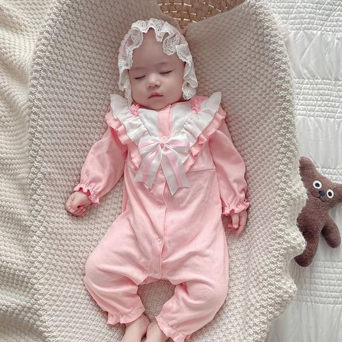 Factory Direct Original Design Jumpsuit Spring And Autumn New Cotton Baby Long Sleeve Jumpsuit Newborn Girls wholesale