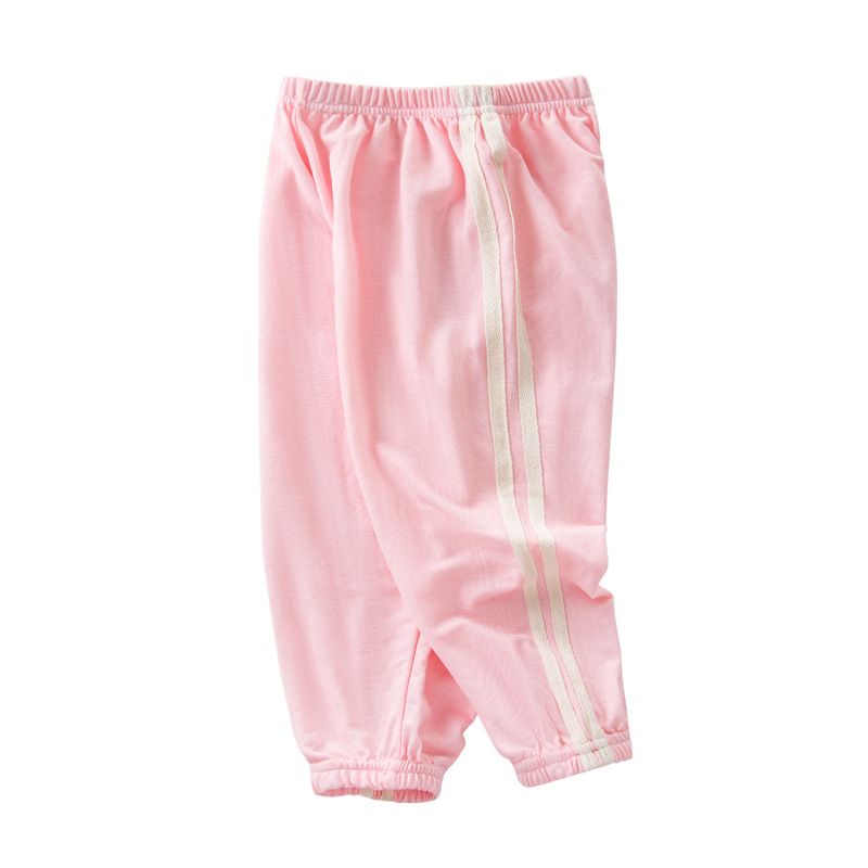 Girls' Multi-Color Athletic Jogger Pants with Side Stripes - Comfortable Elastic Waist Sportswear