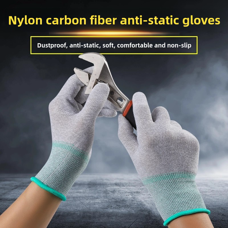 Carbon fiber anti-static breathable nylon electronics factory installed special protection dust-free operation labor protection