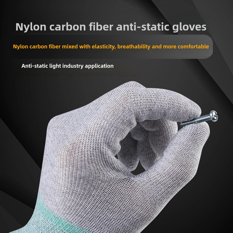 Carbon fiber anti-static breathable nylon electronics factory installed special protection dust-free operation labor protection