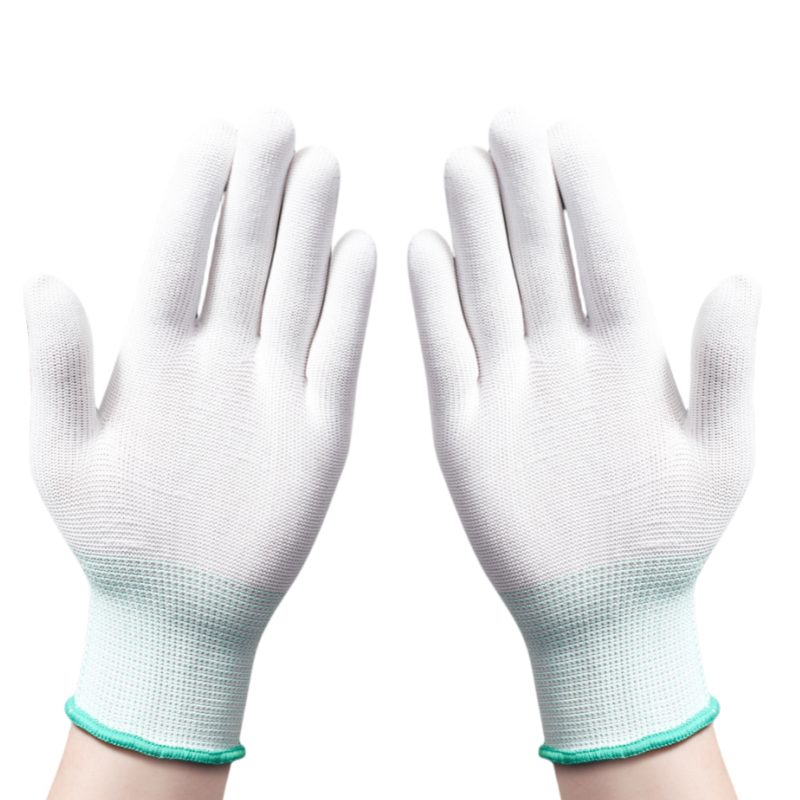 Ultra-thin white elastic polyester line breathable, non-slip and dust-free work sunscreen labor protection work gloves