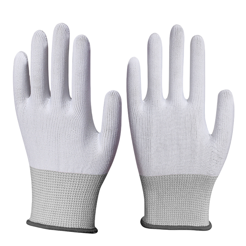 Ultra-thin white elastic polyester line breathable, non-slip and dust-free work sunscreen labor protection work gloves