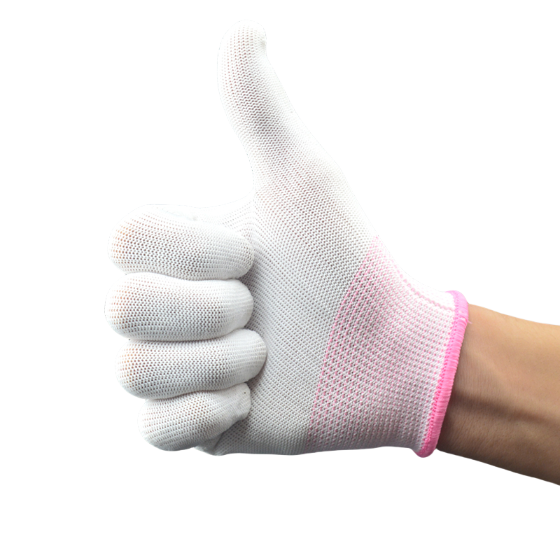 Ultra-thin white elastic polyester line breathable, non-slip and dust-free work sunscreen labor protection work gloves