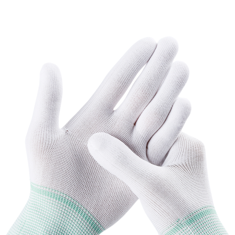 Ultra-thin white elastic polyester line breathable, non-slip and dust-free work sunscreen labor protection work gloves