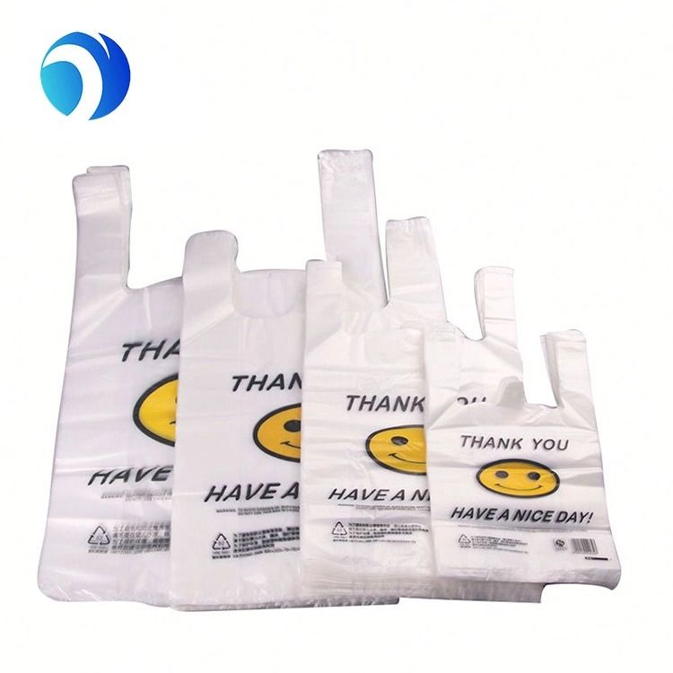 HDPE LDPE PE PLA Garbage Vest Carrier Ziplock shopping food packaging T-Shirt Plastic Bag