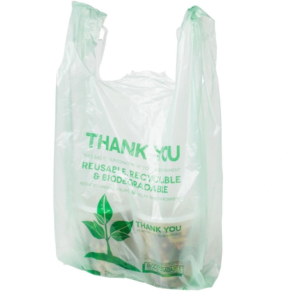 HDPE LDPE PE PLA Garbage Vest Carrier Ziplock shopping food packaging T-Shirt Plastic Bag