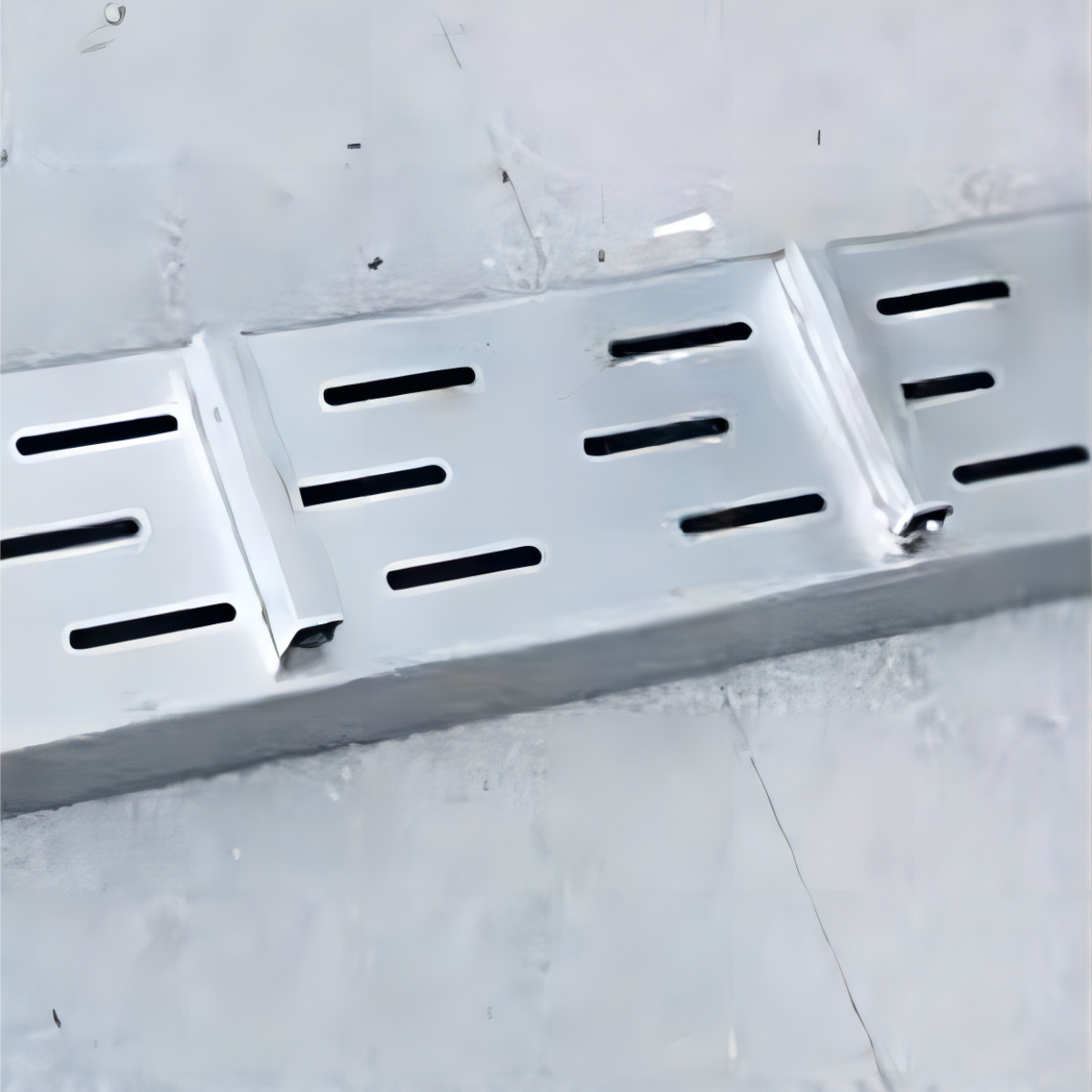 Garden goose soft stone drain sink Garden resin gutter U-shaped groove Stainless steel linear cover plate