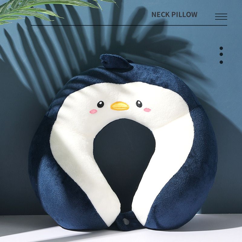 Coustom Logo Adorable Penguin Soft PP Cotton Neck Pillow for Travel decor