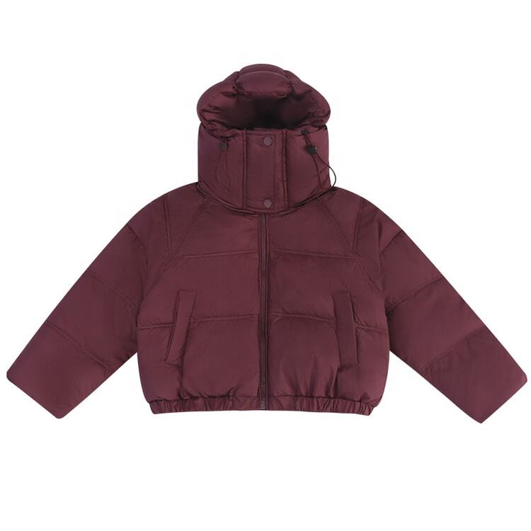 White goose down girls down jacket Long sleeve fashion Coat Middle and young children's winter overcoat Solid Down Jacket