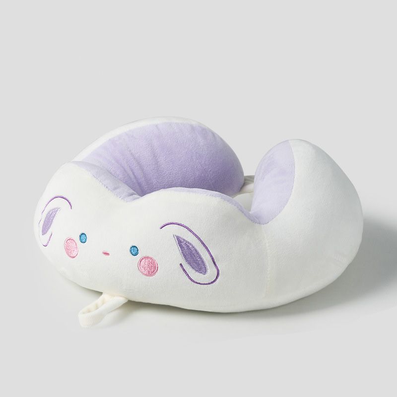 Wholesale customization Convenience Cartoon U-shaped Colorful Travel Neck Pillow