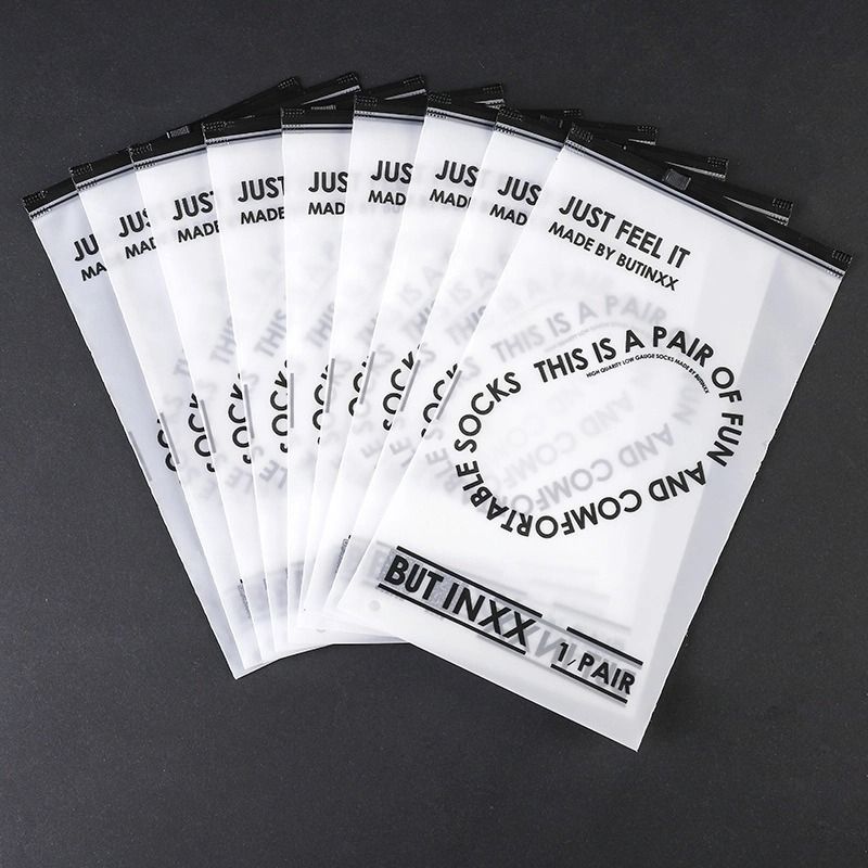 Zipped Customizations Color Print CPE PE EVA LDPE HDPE PVC Clear Matte Frosted Plastic Package, Slider Zipper Bag