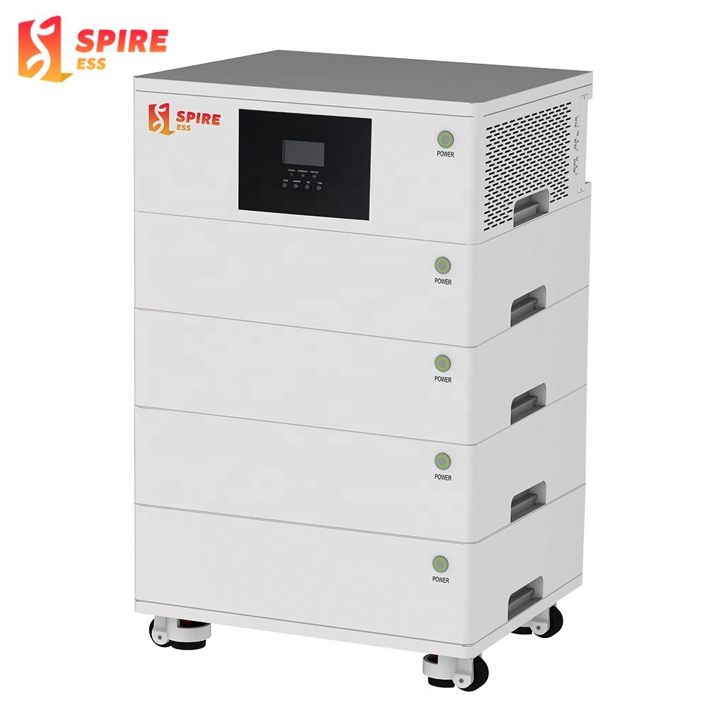 Spire 5kwh 10kwh 15kwh 20kwh 25kwh 120v 230v Single Phase Pure Sine Ac Mppt Lifepo4 Home All-In-One Solar Energy Storage System