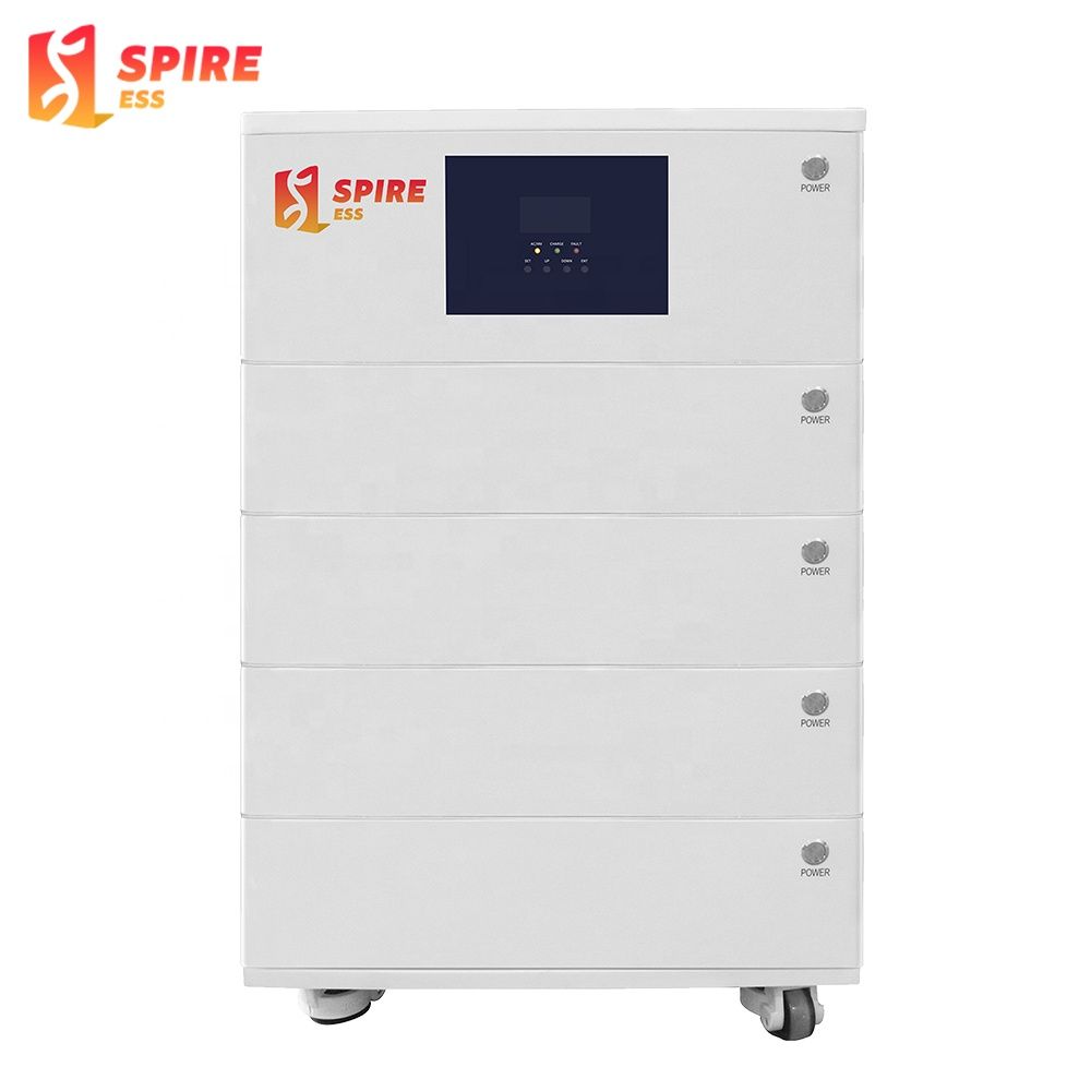 Spire 5kwh 10kwh 15kwh 20kwh 25kwh 120v 230v Single Phase Pure Sine Ac Mppt Lifepo4 Home All-In-One Solar Energy Storage System