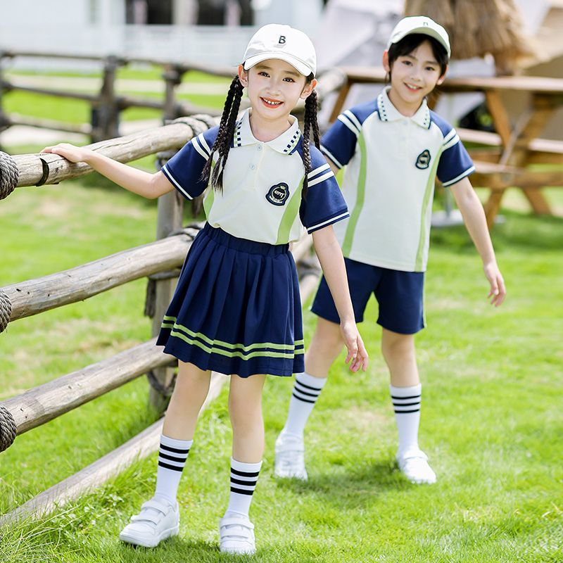 Children's school uniform summer 2 -piece set of first -grade service