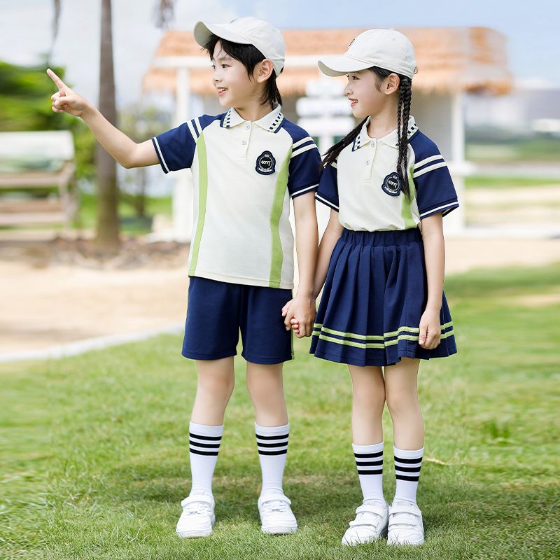 Children's school uniform summer 2 -piece set of first -grade service