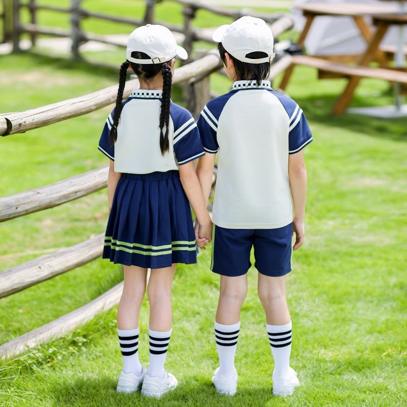 Children's school uniform summer 2 -piece set of first -grade service