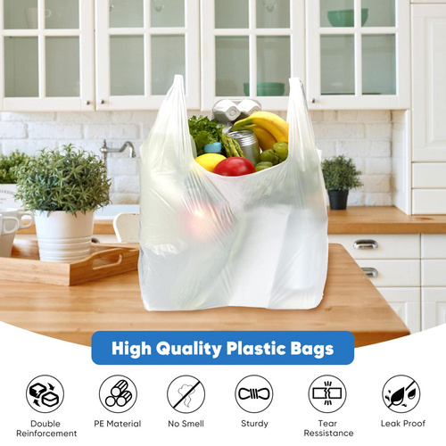 Plastic Bags with Handles plastic shopping bags for small business plastic grocery bags