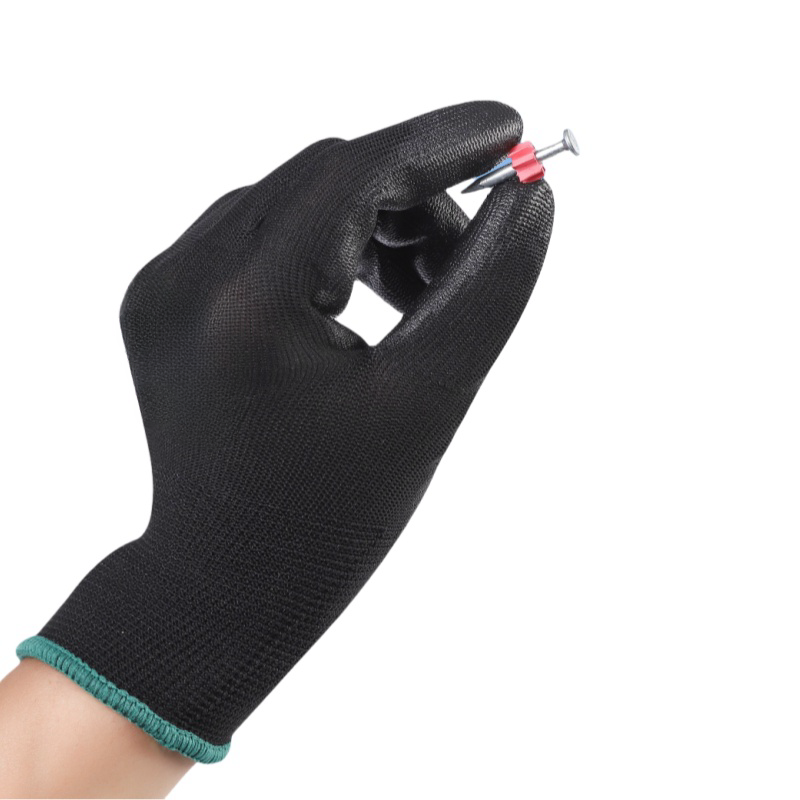 Thin gloves PU coated palm impregnated rubber electrician work anti-slip breathable labor protection wear protective gloves