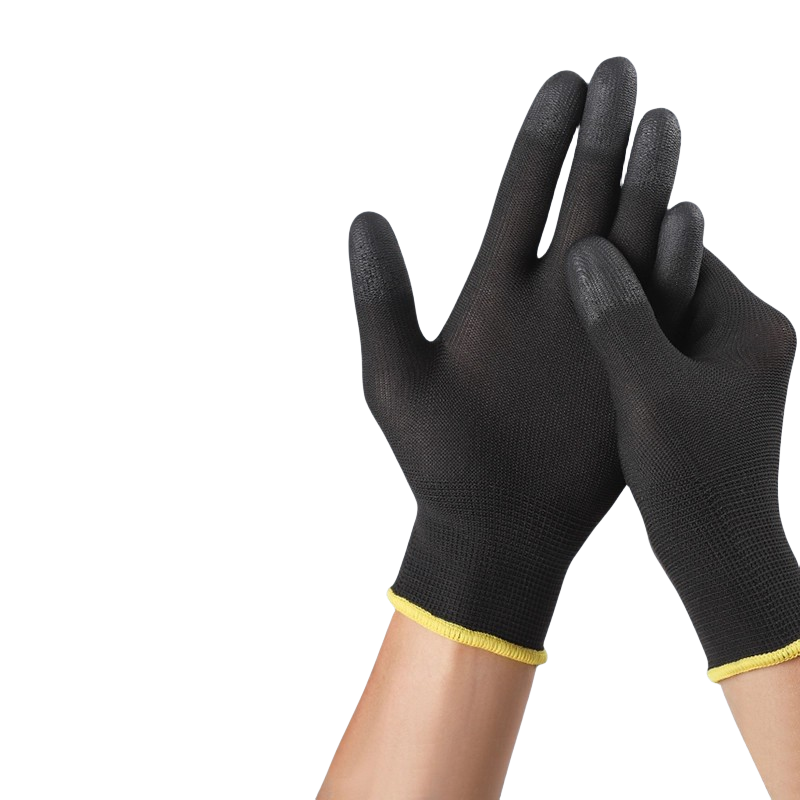 Thin gloves PU coated fingers impregnated rubber electrician work anti-slip breathable labor protection wear protection gloves