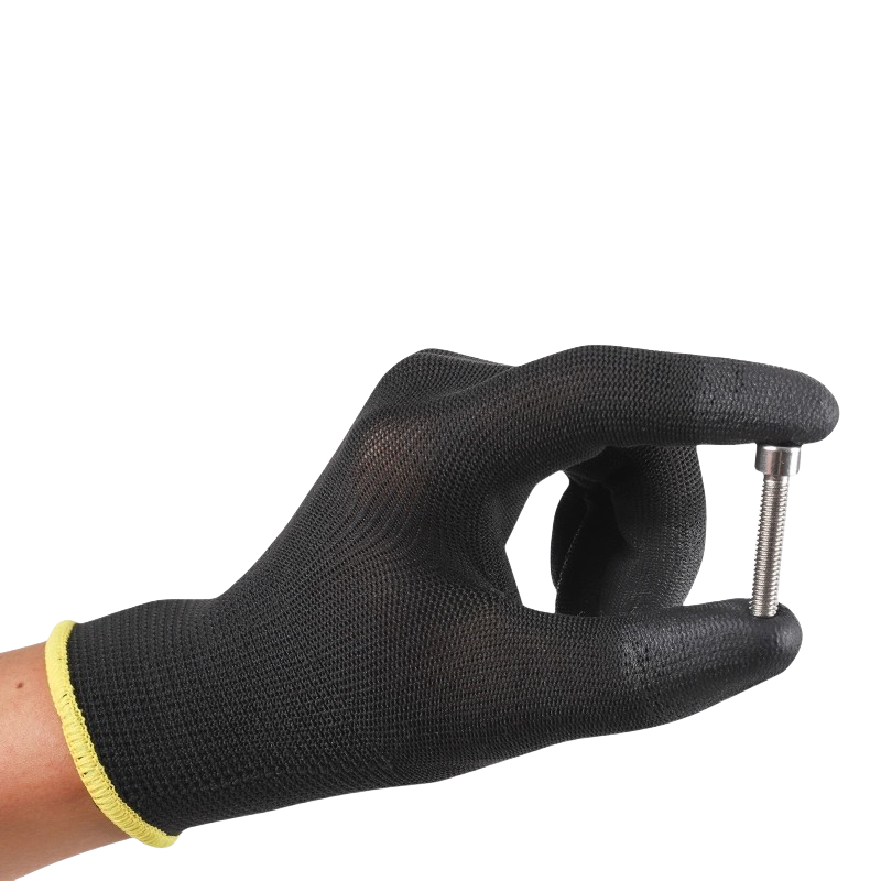 Thin gloves PU coated fingers impregnated rubber electrician work anti-slip breathable labor protection wear protection gloves