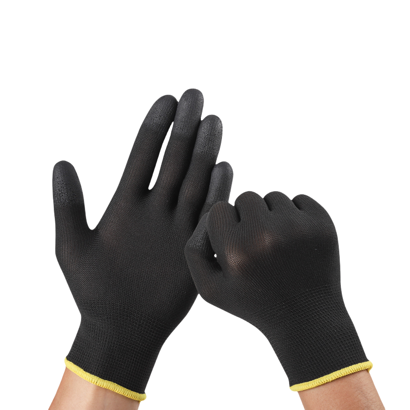 Thin gloves PU coated fingers impregnated rubber electrician work anti-slip breathable labor protection wear protection gloves