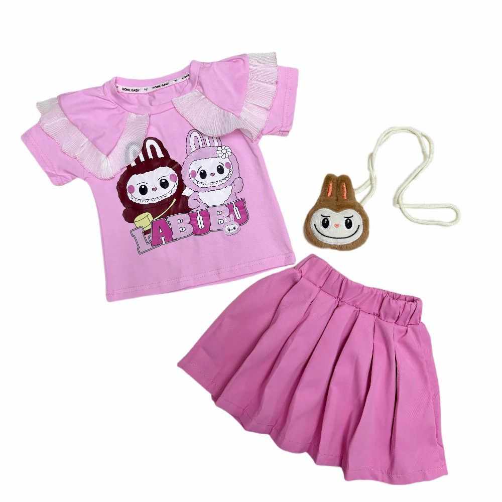 2024 Fashion Trendy Casual Summer Outfits for Girls 1-6Y Toddler Cute Short Sleeve T Shirt and Shorts Set for Kids